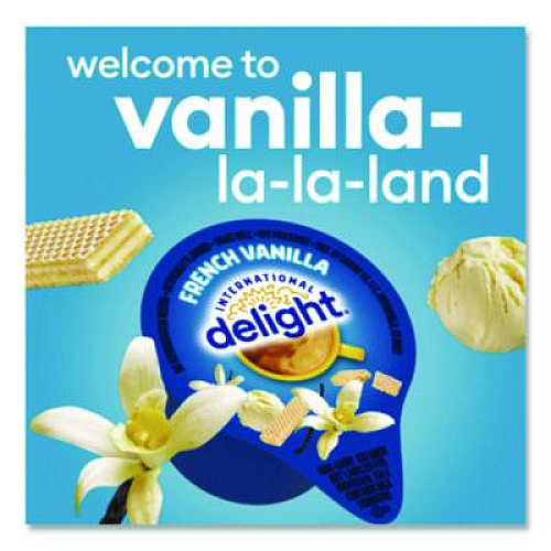 International Delight Flavored Liquid Non-Dairy Coffee Creamer, French Vanilla, 0.44 oz Mini Cups, 192/Carton (827981)