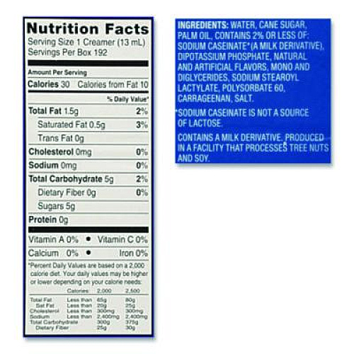 International Delight Flavored Liquid Non-Dairy Coffee Creamer, French Vanilla, 0.44 oz Mini Cups, 24/Box (100681)