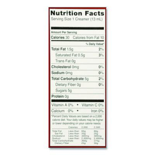 International Delight Flavored Liquid Non-Dairy Coffee Creamer, Hazelnut, 0.44 oz Mini Cups, 48/Box (02283)