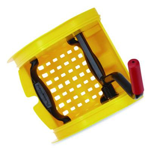 Rubbermaid Commercial WaveBrake 2.0 Wringer, Down-Press, Plastic, Yellow (2064959)