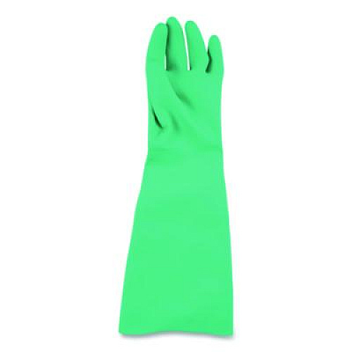 San Jamar Nitrile Dishwashing Gloves, 21" Long, Small, Green, Pair (19NUS)