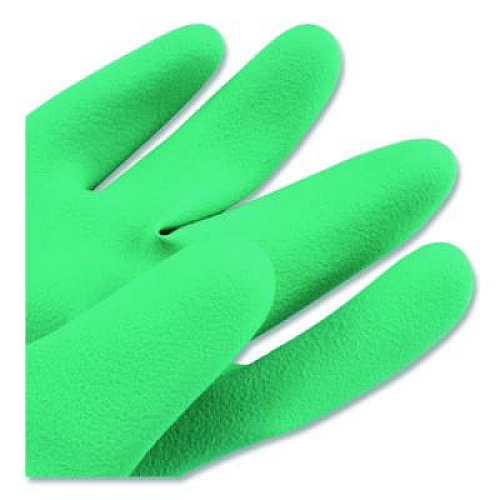San Jamar Nitrile Dishwashing Gloves, 21" Long, Small, Green, Pair (19NUS)