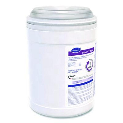 Diversey Oxivir 1 Wipes, 1-Ply, 6 x 7, 160/Canister, 12 Canisters/Carton (100850923)