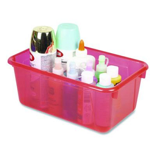 Storex Cubby Bins, 12.2" x 7.8" x 5.1", Assorted Candy Colors, 5/Carton (62490U05C)
