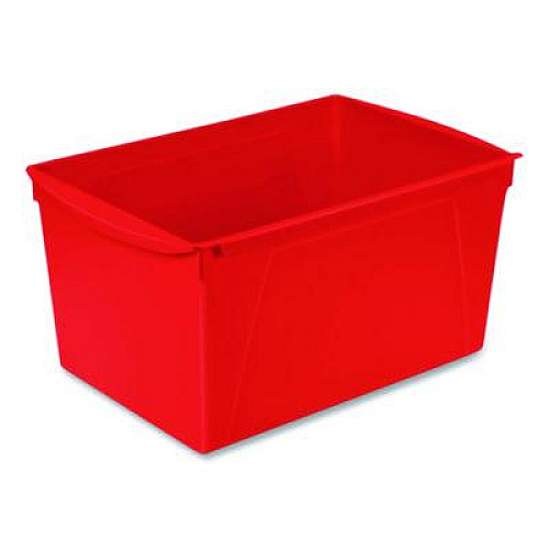 Storex Double XL Wide Interlocking Book Bins, 9.2" x 14.5" x 7", Assorted Bright Colors, 6/Carton (71126E06C)