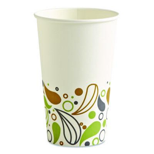 Boardwalk Deerfield Printed Paper Hot Cups, 16 oz, 50/Sleeve, 20 Sleeves/Carton (DEER16HCUP)