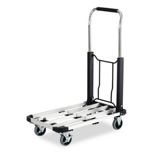 Safco Stow-Away Collapsible Medium Hand Truck, 275 lb Capacity, 19 x 17.75 x 38.75, Aluminum (4062)