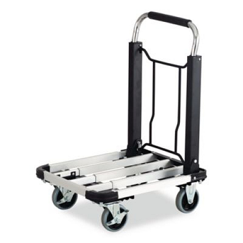 Safco Stow-Away Collapsible Medium Hand Truck, 275 lb Capacity, 19 x 17.75 x 38.75, Aluminum (4062)