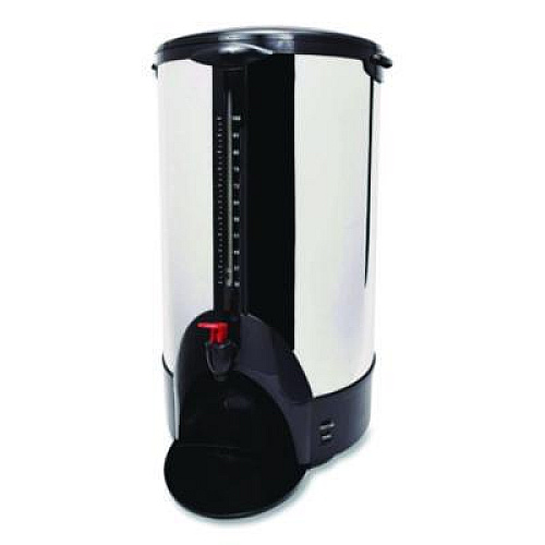 Coffee Pro Home/Business 100-Cup Double-Wall Percolating Urn, Stainless Steel (CP100XX)