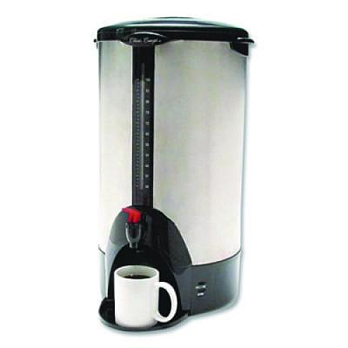 Coffee Pro Home/Business 100-Cup Double-Wall Percolating Urn, Stainless Steel (CP100XX)