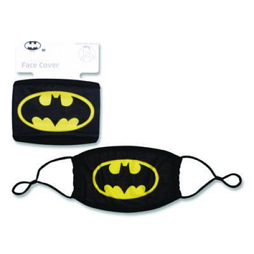 Bioworld Cloth Face Mask, Cotton/Polyester/Spandex, Adult, Batman Logo Print (9MZNBTM00SB0)