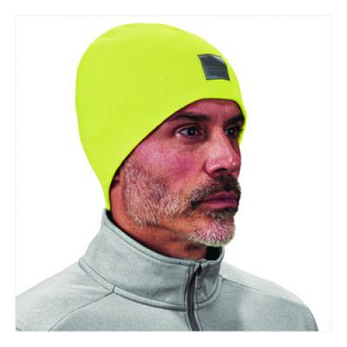 ergodyne N-Ferno 6812 Rib Knit Beanie, One Size Fits Most, Lime (16813)