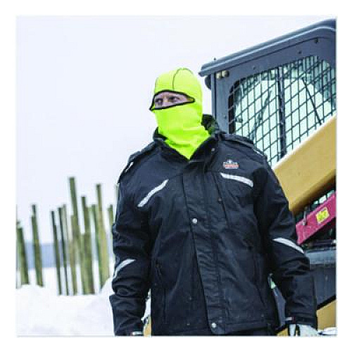 ergodyne N-Ferno 6821 Fleece Balaclava Face Mask, One Size Fits Most, Lime (16829)