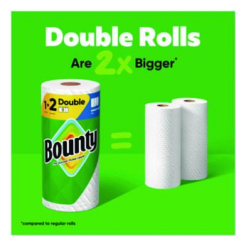 Bounty Select-a-Size Kitchen Roll Paper Towels, 2-Ply, 5.9 x 11, White, 103 Sheets/Double Plus Roll, 8 Rolls/Pack (19274)