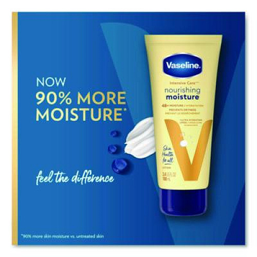Vaseline Intensive Care Nourishing Moisture Body Lotion, 3.4 oz Squeeze Tube (04448EA)
