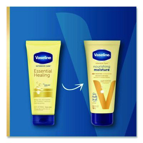 Vaseline Intensive Care Nourishing Moisture Body Lotion, 3.4 oz Squeeze Tube (04448EA)