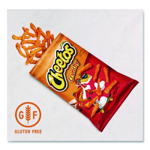 Cheetos Crunchy Cheese Flavored Snacks, Flamin' Hot, 2 oz Bag, 64/Carton (FRI44368)