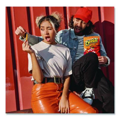 Cheetos Crunchy Cheese Flavored Snacks, Flamin' Hot, 2 oz Bag, 64/Carton (FRI44368)