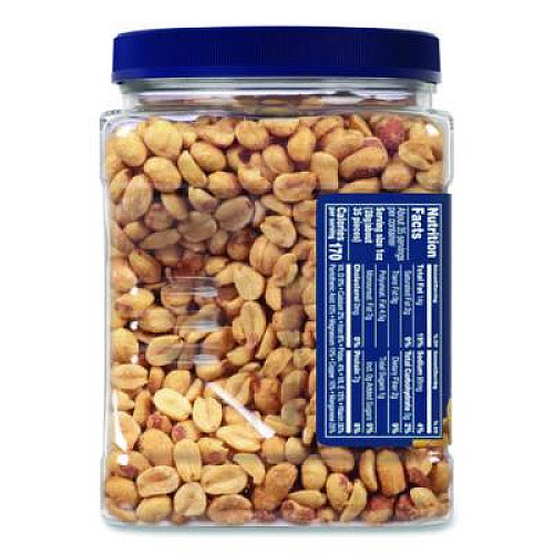 Planters Cocktail Peanuts, Salted, 35 oz Canister (07615)