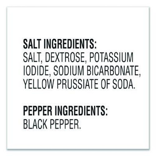 Delectables Salt and Pepper Shaker Combo, 4 oz Salt Dispenser and 1.5 oz Pepper Dispenser (GRN13060)