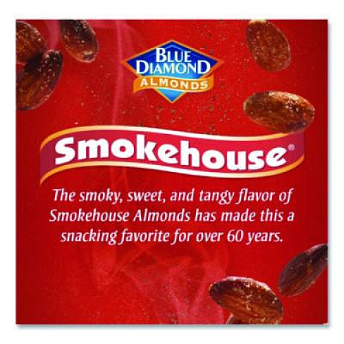 Blue Diamond Smokehouse Flavored Almonds, 4 oz Bag, 12 Bags/Box (BLU09918)