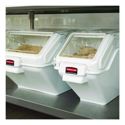 Rubbermaid Commercial ProSave Shelf Ingredient Bins, 5.4 gal, 11.5 x 23.5 x 16.88, White, Plastic (9G57WHI)