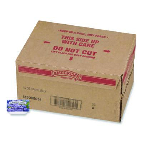 Smucker's Jelly/Jam Plastic Portion Control Cups, Grape, 0.5 oz Cup, 200/Carton (00764)