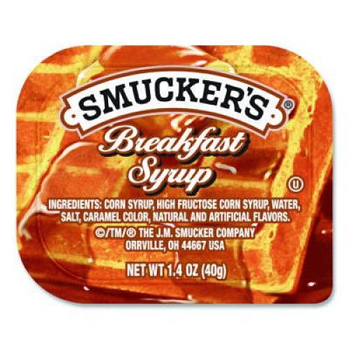 Smucker's Breakfast Syrup Plastic Portion Control Cup, 1.4 oz Cup, 100/Carton (51009)