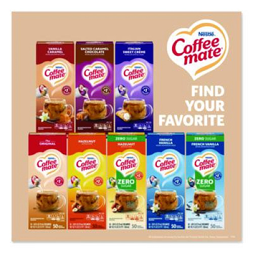 Coffee mate Liquid Coffee Creamer, Original, 0.38 oz Mini Cups, 50/Box, 4 Boxes/Carton (35110CT)