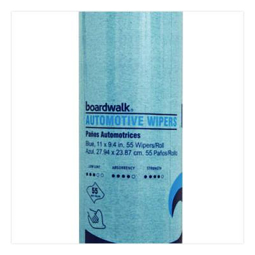 Boardwalk Automotive Wiper Rolls, 9.4 x 11, Blue, 55/Roll, 30 Rolls/Carton (AUTORL1650B)