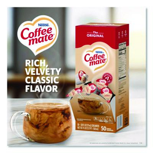 Coffee mate Liquid Coffee Creamer, Original, 0.38 oz Mini Cups, 50/Box (35110BX)