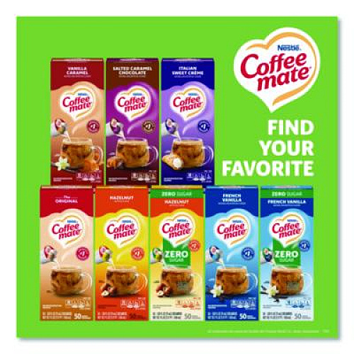 Coffee mate Liquid Coffee Creamer, Irish Cream, 0.38 oz Mini Cups, 50/Box (35112)