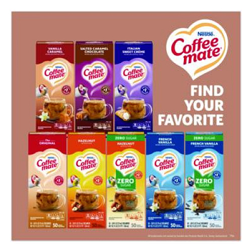 Coffee mate Liquid Coffee Creamer, Cafe Mocha, 0.38 oz Mini Cups, 50/Box (35115)
