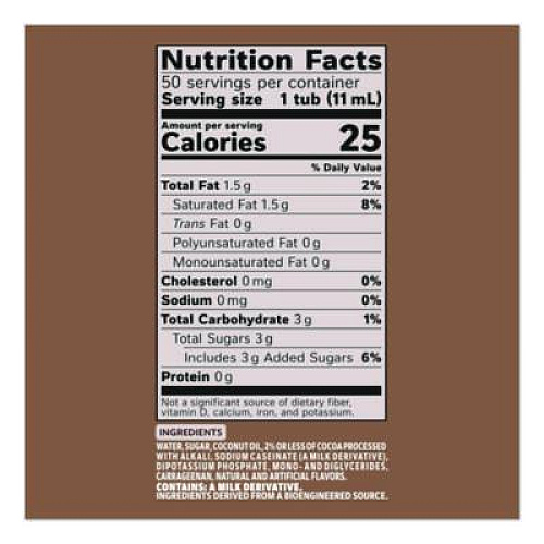 Coffee mate Liquid Coffee Creamer, Cafe Mocha, 0.38 oz Mini Cups, 50/Box (35115)