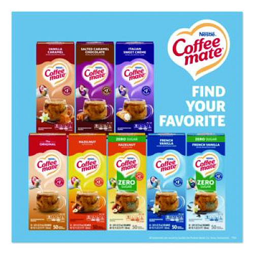 Coffee mate Liquid Coffee Creamer, French Vanilla, 0.38 oz Mini Cups, 50/Box, 4 Boxes/Carton (35170CT)