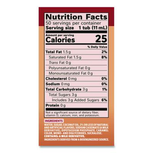 Coffee mate Liquid Coffee Creamer, Vanilla Caramel, 0.38 oz Mini Cups, 50/Box (79129)