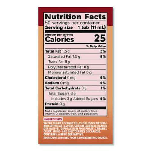 Coffee mate Liquid Coffee Creamer, Vanilla Caramel, 0.38 oz Mini Cups, 50/Box, 4 Boxes/Carton (79129CT)