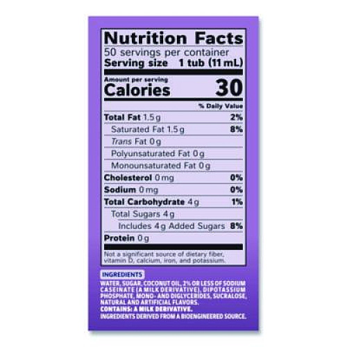 Coffee mate Liquid Coffee Creamer, Italian Sweet Cream, 0.38 oz Mini Cups, 50/Box, 4 Boxes/Carton (84652CT)