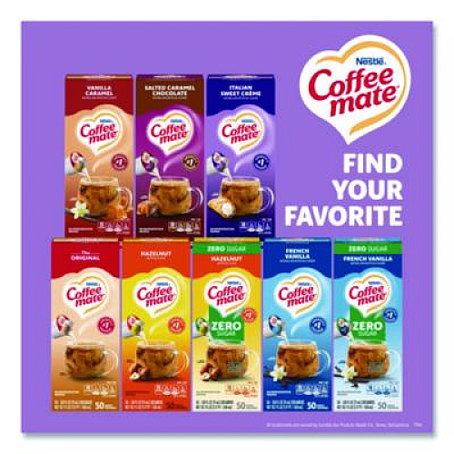 Coffee mate Liquid Coffee Creamer, Italian Sweet Cream, 0.38 oz Mini Cups, 50/Box (84652)