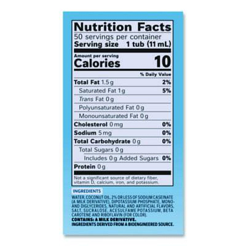 Coffee mate Liquid Coffee Creamer, Zero Sugar French Vanilla, 0.38 oz Mini Cups, 50/Box, 4 Boxes/Carton (91757CT)