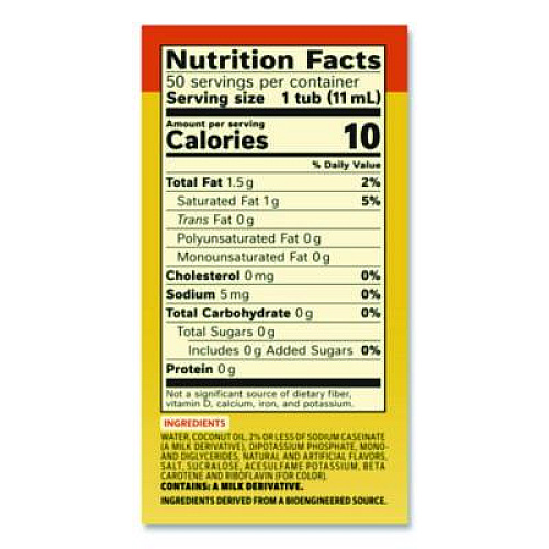 Coffee mate Liquid Coffee Creamer, Zero Sugar Hazelnut, 0.38 oz Mini Cups, 50/Box (98468BX)