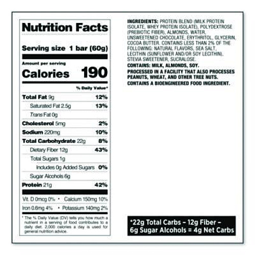 Quest Protein Bars, Chocolate Chip Cookie Dough, 2.12 oz Bar, 12 Bars/Box (00003)