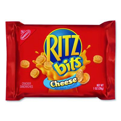 Nabisco Ritz Bits, Cheese, 1 oz Pouch, 12/Pack (GEN00091)