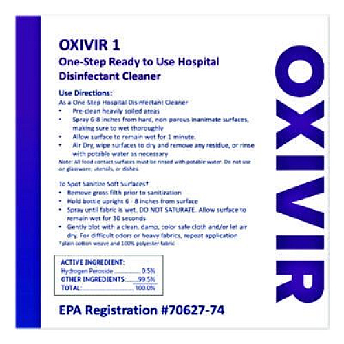 Diversey Oxivir TB One-Step Disinfectant Cleaner, 32 oz Bottle, 12/Carton (4277285)