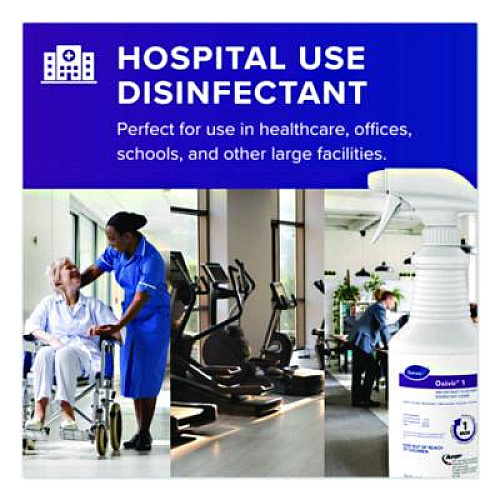 Diversey Oxivir TB One-Step Disinfectant Cleaner, 32 oz Bottle, 12/Carton (4277285)