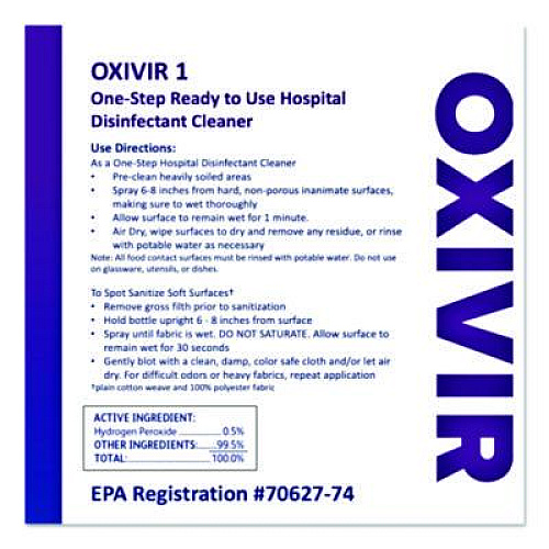 Diversey Oxivir TB Disinfectant Wipes, 6 x 6.9, Characteristic Scent, White, 160/Canister, 4 Canisters/Carton (101105152)