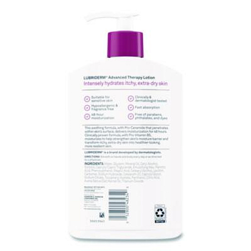 Lubriderm Advanced Therapy Moisturizing Hand/Body Lotion, 16 oz Pump Bottle (48322EA)