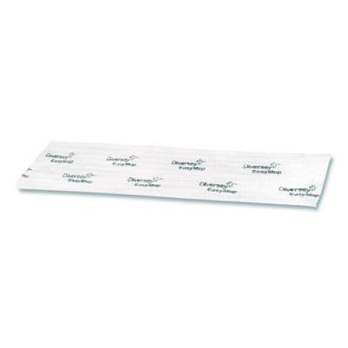 Diversey EasyMop Microfiber Dust Mop Pads, 16 x 5.3, White, 50/Pack (D1232214)