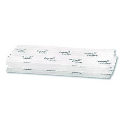 Diversey EasyMop Microfiber Dust Mop Pads, 16 x 5.3, White, 50/Pack (D1232214)