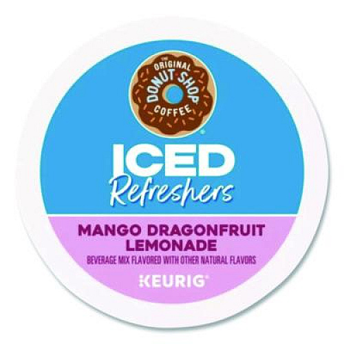 The Original Donut Shop ICED Refreshers K-Cup Pods, Mango Dragonfruit Lemonade, 20/Box (0532)
